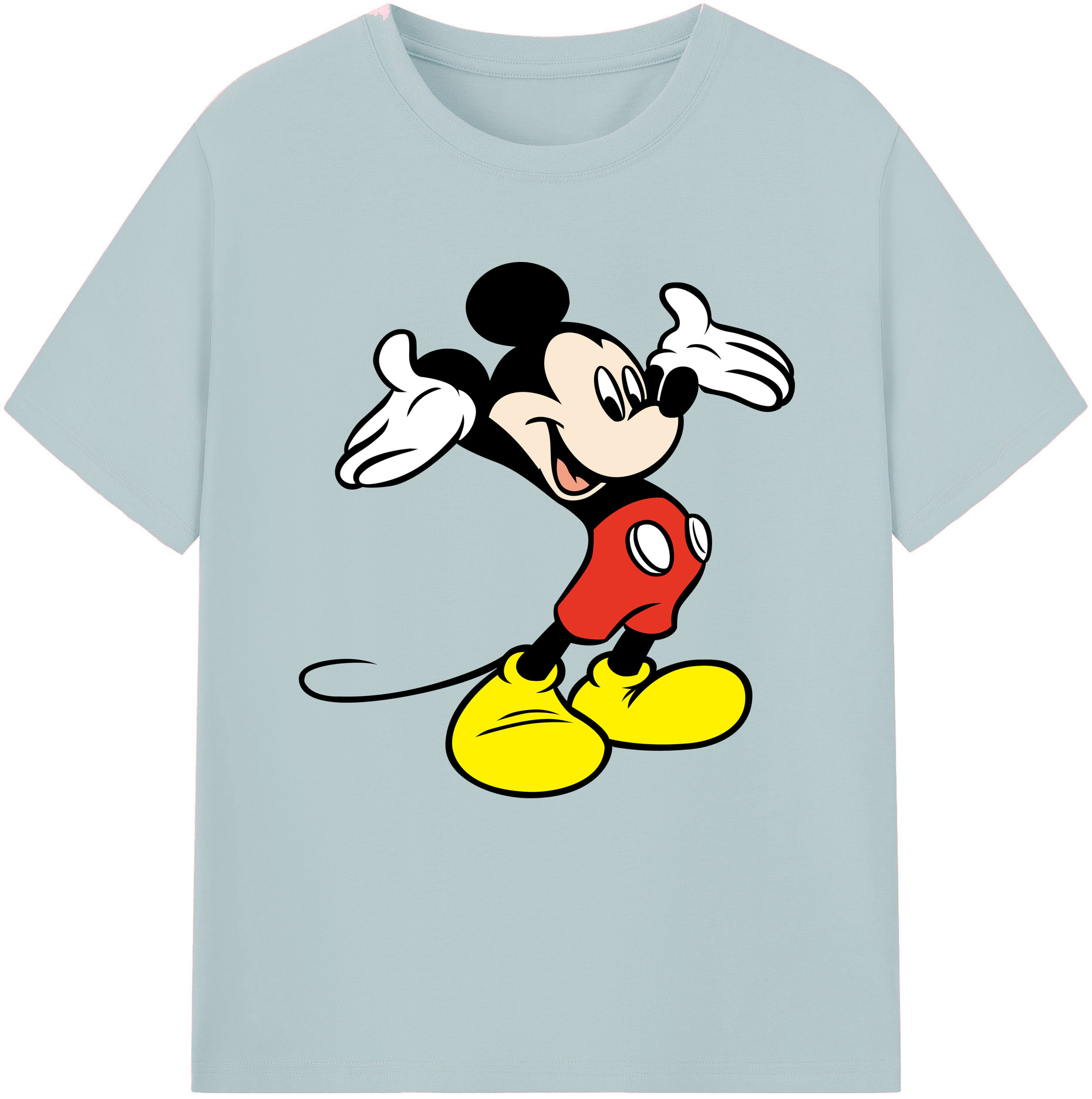 （画像用） ミッキーマウス Mickey Mouse 綿100％半袖Tシャツ（フロントプリント）